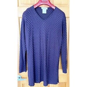 Jaeger Dress Sz L Viscose Rayon Long Sleeve Purple Career Sheath Evening Royal